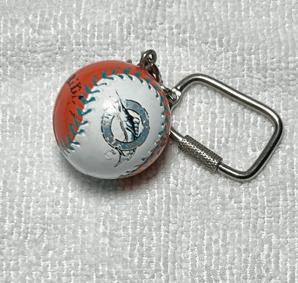 Vintage MLB Florida Marlins Baseball Sports Brat Keychain 1986 J.F.S.